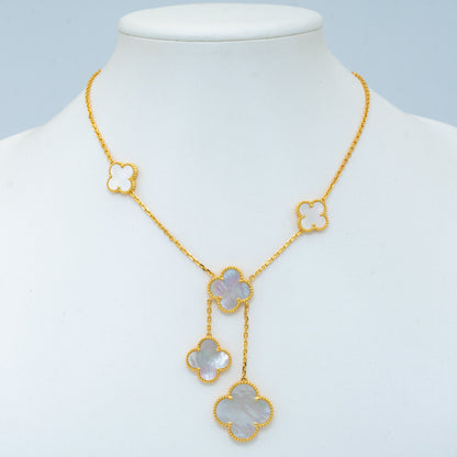 [Revel Jewelry]CLOVER MOTHER OF PEARL NECKLACE 6 MOTIF