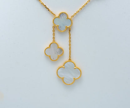 [Revel Jewelry]CLOVER MOTHER OF PEARL NECKLACE 6 MOTIF