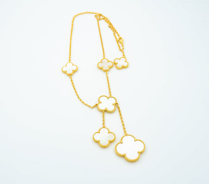 [Revel Jewelry]CLOVER MOTHER OF PEARL NECKLACE 6 MOTIF