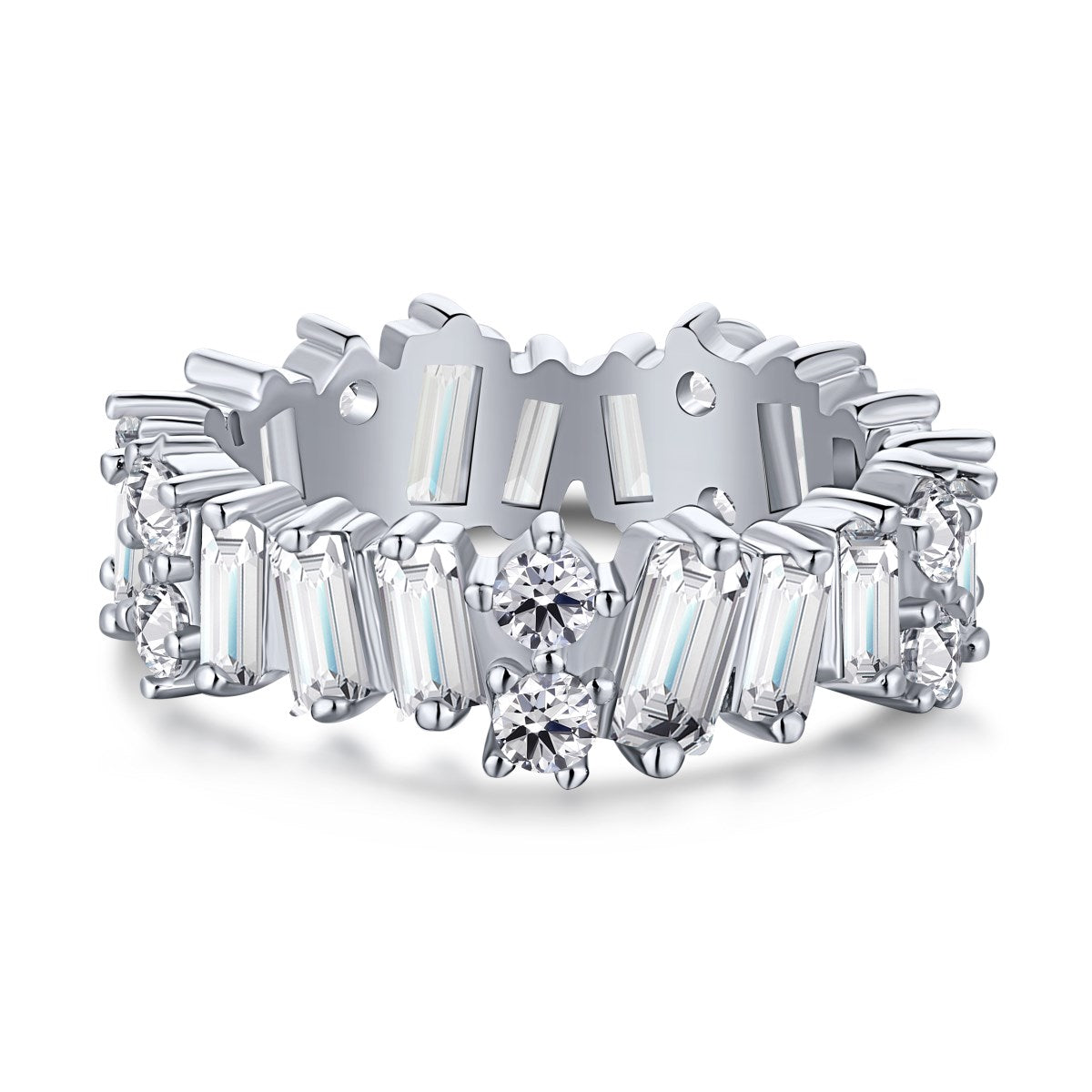 [Revel Jewelry]Delicate Multi Shape Tennis Ring