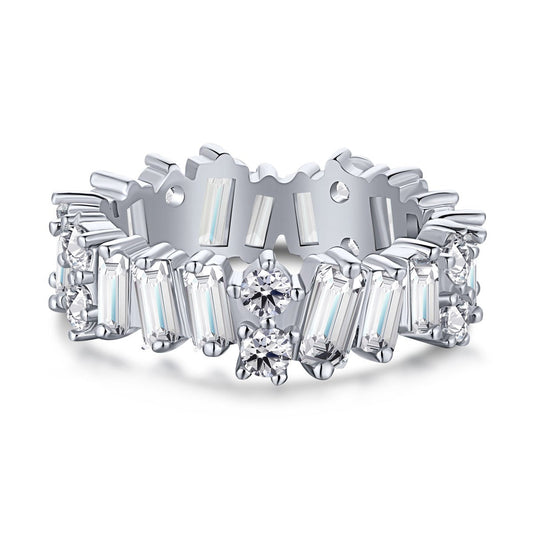 [Revel Jewelry]Delicate Multi Shape Tennis Ring