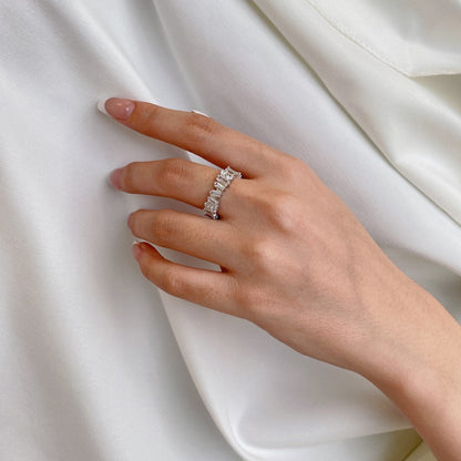[Revel Jewelry]Delicate Multi Shape Tennis Ring