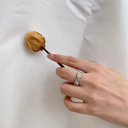 [Revel Jewelry]Delicate Multi Shape Tennis Ring