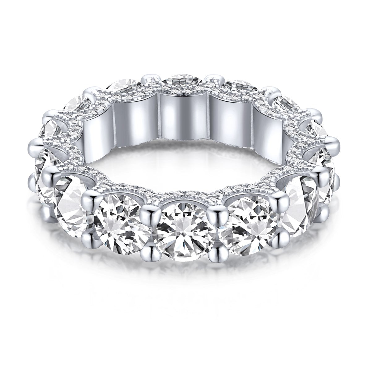 [Revel Jewelry]Gorgeous Round Cut Tennis Ring