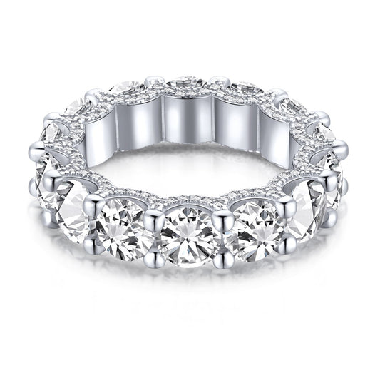 [Revel Jewelry]Gorgeous Round Cut Tennis Ring