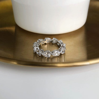 [Revel Jewelry]Exquisite Pear Cut Tennis Ring