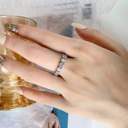 [Revel Jewelry]Eternity Round Cut Tennis Ring