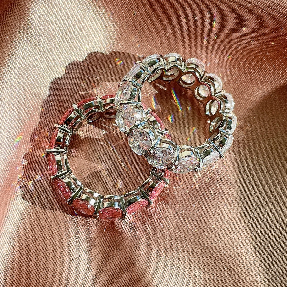 [Revel Jewelry]Dainty Elongated Cushion Cut Tennis Ring