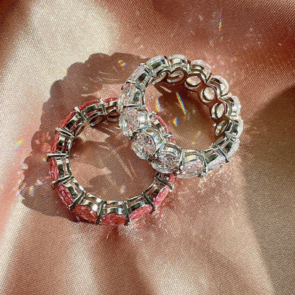 [Revel Jewelry]Dainty Elongated Cushion Cut Tennis Ring