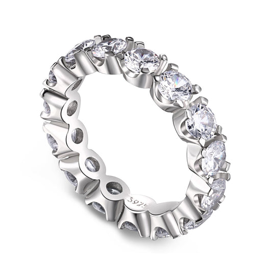 [Revel Jewelry]Eternity Round Cut Tennis Ring