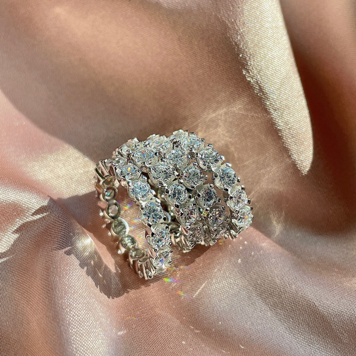 [Revel Jewelry]Eternity Round Cut Tennis Ring