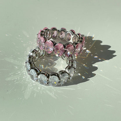 [Revel Jewelry]Dainty Elongated Cushion Cut Tennis Ring