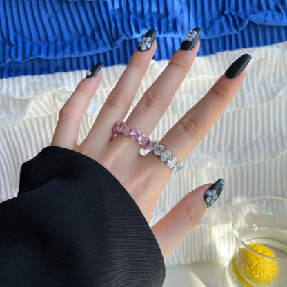 [Revel Jewelry]Dainty Elongated Cushion Cut Tennis Ring