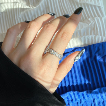[Revel Jewelry]Delicate Multi Shape Tennis Ring