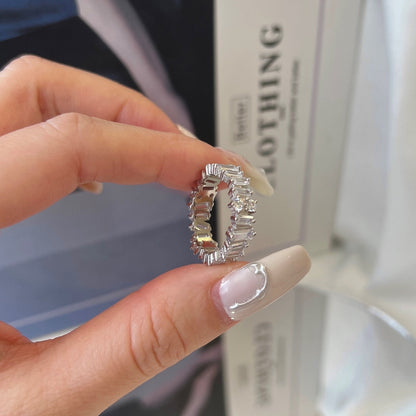 [Revel Jewelry]Delicate Multi Shape Tennis Ring