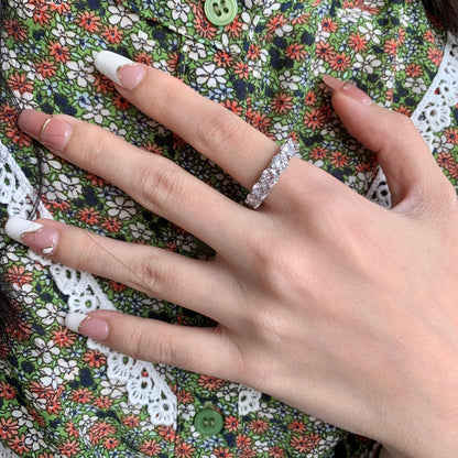 [Revel Jewelry]Gorgeous Round Cut Tennis Ring