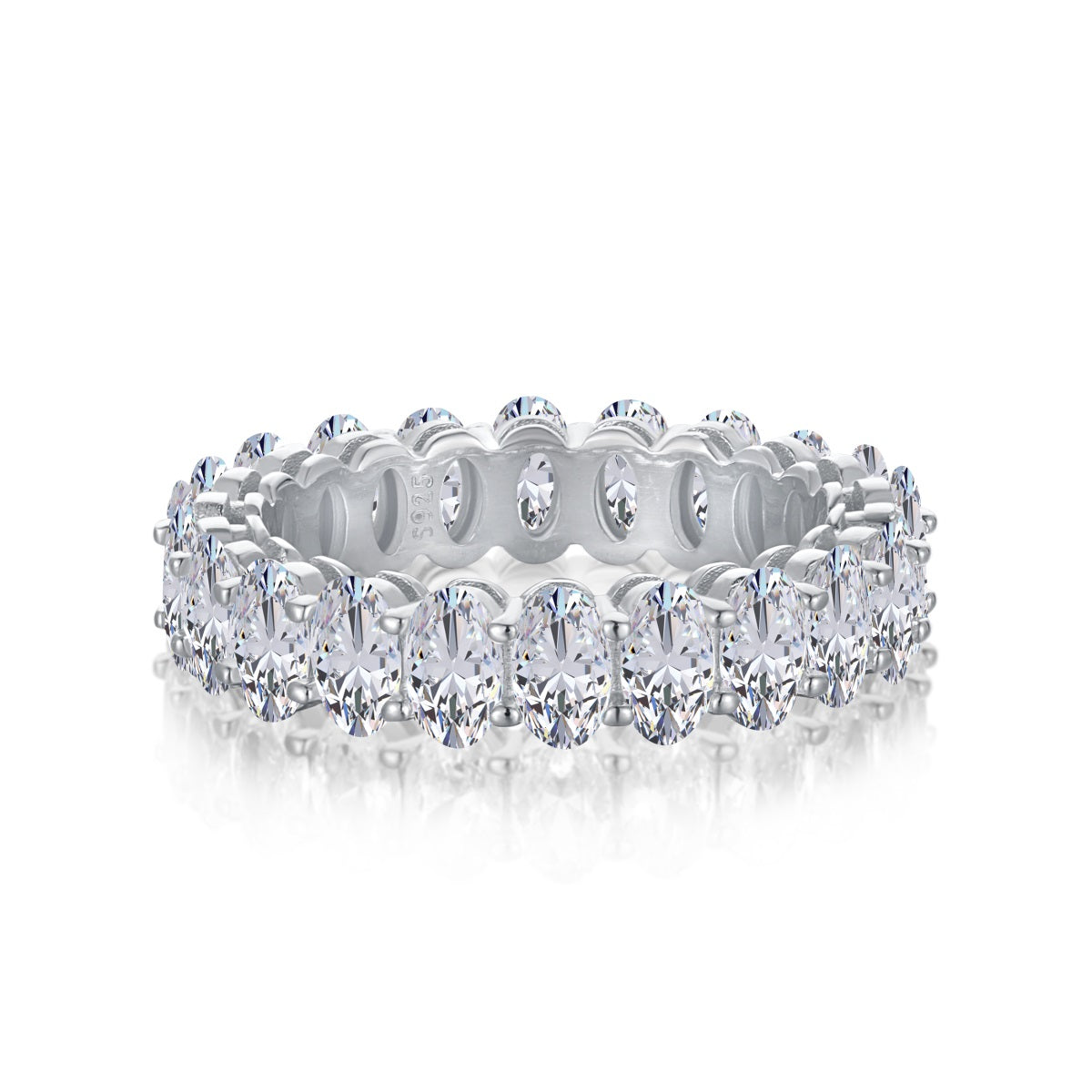 [Revel Jewelry]Ornate Oval Cut Tennis Ring