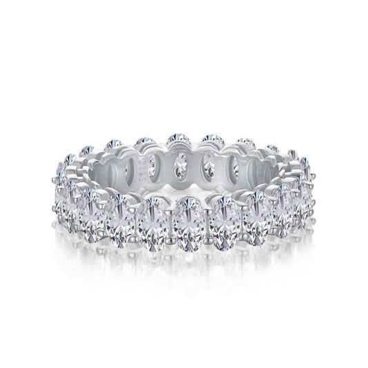 [Revel Jewelry]Ornate Oval Cut Tennis Ring
