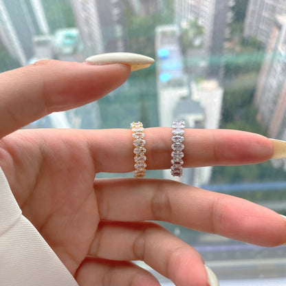 [Revel Jewelry]Ornate Oval Cut Tennis Ring
