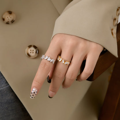 [Revel Jewelry]Delicate Multi Cut Ring