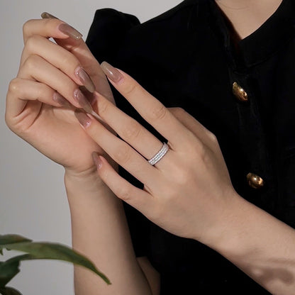 [Revel Jewelry]Zierlicher Tennisring mit runden Brillanten