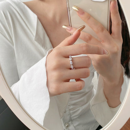 [Revel Jewelry]Exquisite Pear Cut Tennis Ring