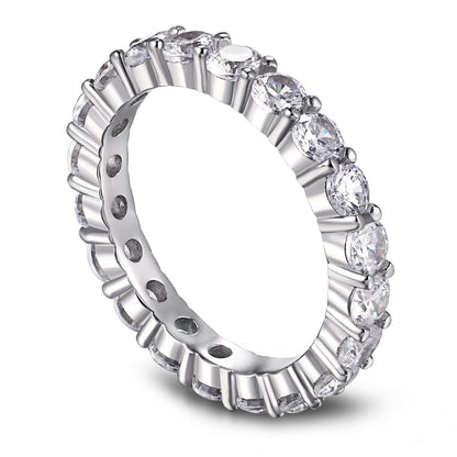[Revel Jewelry]Sparkling Round Cut Tennis Ring