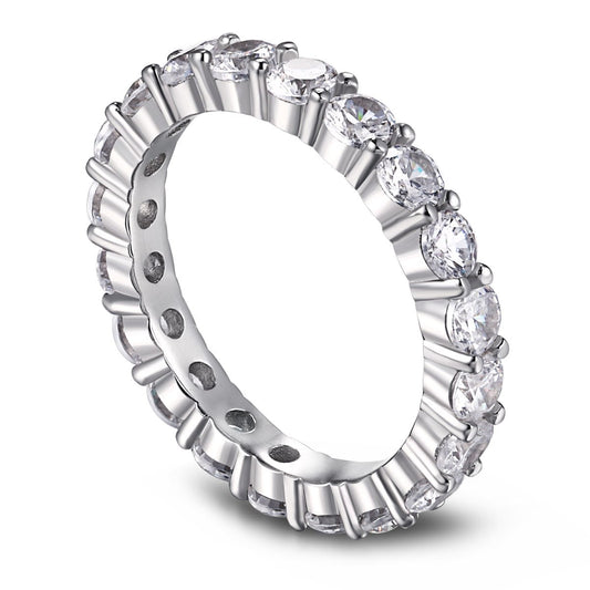 [Revel Jewelry]Sparkling Round Cut Tennis Ring