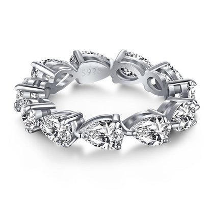[Revel Jewelry]Exquisite Pear Cut Tennis Ring