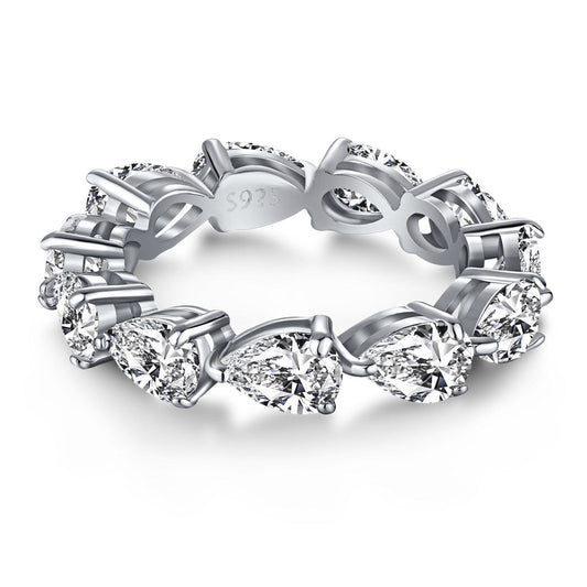[Revel Jewelry]Exquisite Pear Cut Tennis Ring