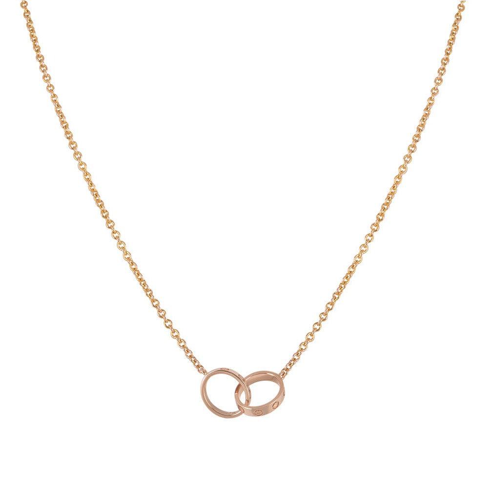 [Revel Jewelry]LIEBESKETTE DOPPELRING ROSÉGOLD