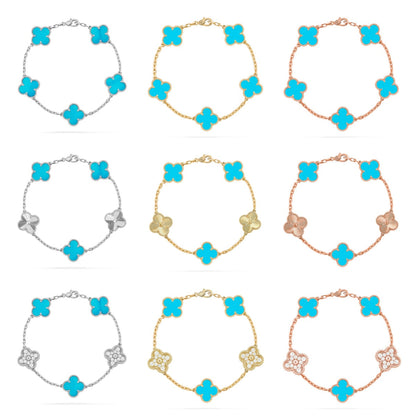 [Revel Jewelry] CLOVER 5 MOTIF TURQUOISE BRACELET COLLECTION