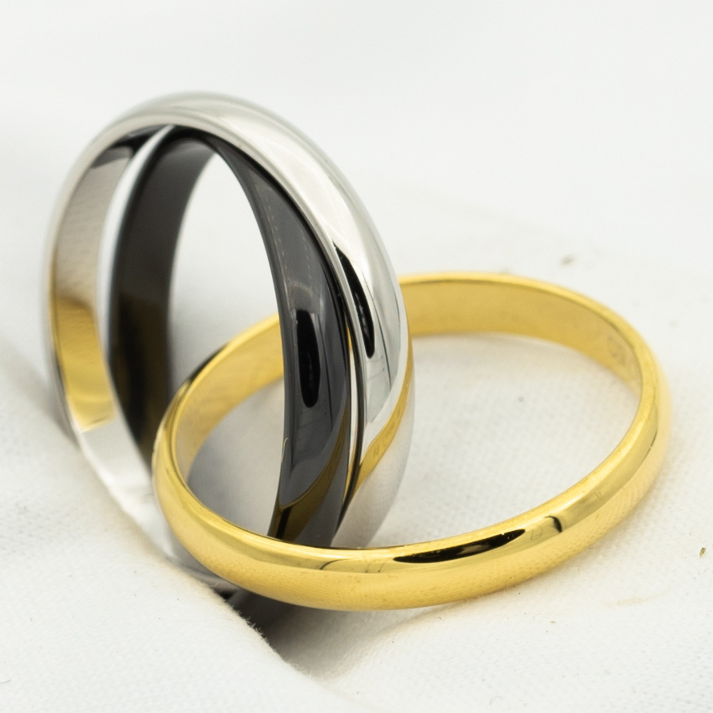 [Revel Jewelry]TRINITY RING BLACK GOLD SILVER