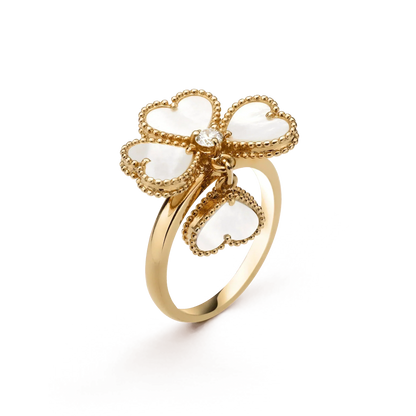 [Revel Jewelry]SWEET CLOVER WHITE MOP RING