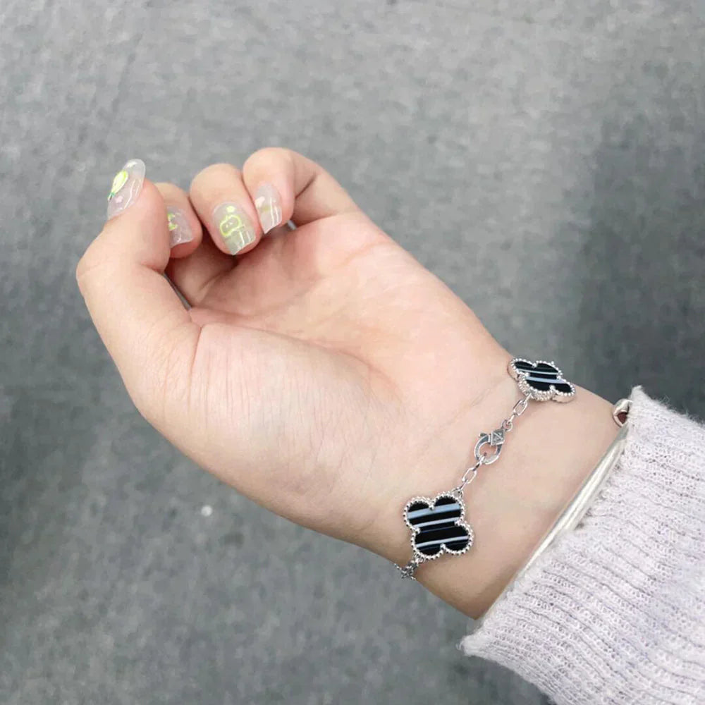 [Revel Jewelry] CLOVER 5 MOTIF PULSAR STONE BRACELET COLLECTION