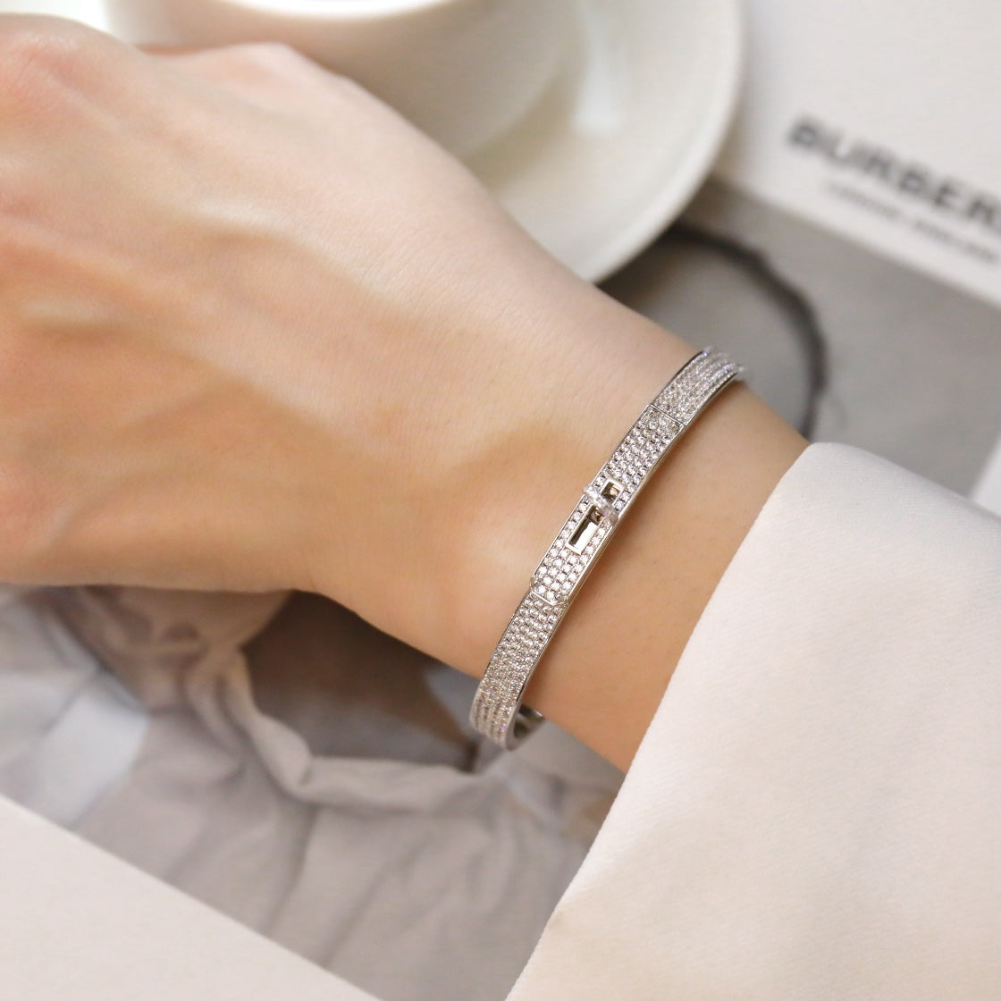 [Revel Jewelry]KELLY BRACELET DIAMOND PAVED