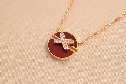 [Revel Jewelry]JEUX DE ROSE GOLD DIAMOND NECKLACE