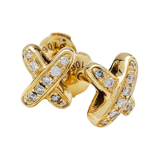 [Revel Jewelry]JEUX DE GOLD DIAMOND EARRINGS