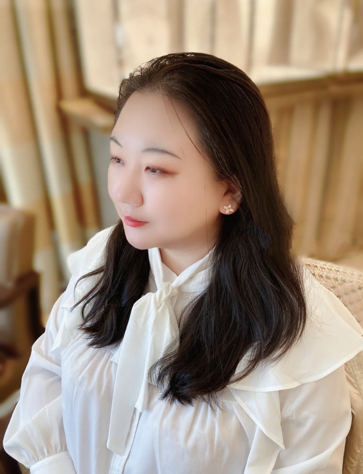 [Revel Jewelry]STAR BLOSSOM STUD EARRINGS PINK GOLD DIAMONDS