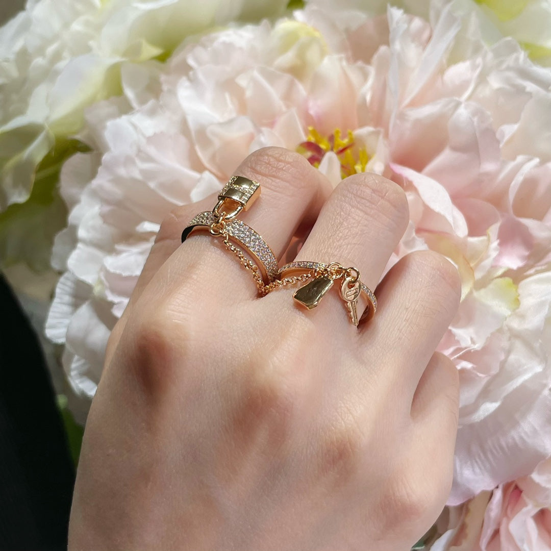 [Revel Jewelry]HM KELLY CLOCHETTE DOUBLE RING IN  WITH DIAMONDS