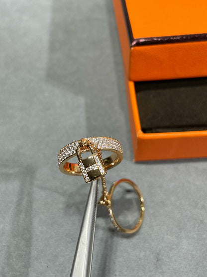 [Revel Jewelry]HM KELLY CLOCHETTE DOUBLE RING IN  WITH DIAMONDS