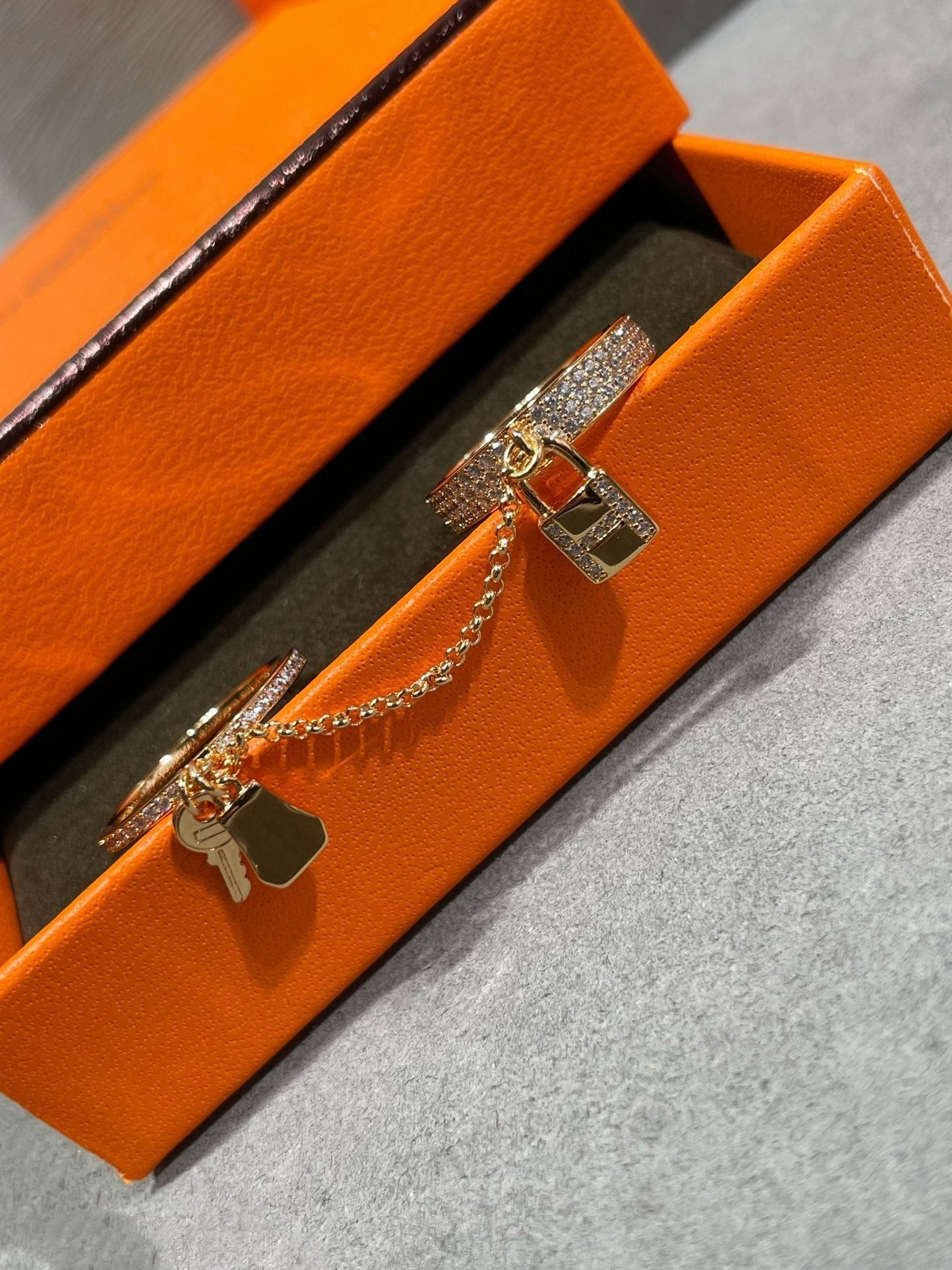 [Revel Jewelry]HM KELLY CLOCHETTE DOUBLE RING IN  WITH DIAMONDS