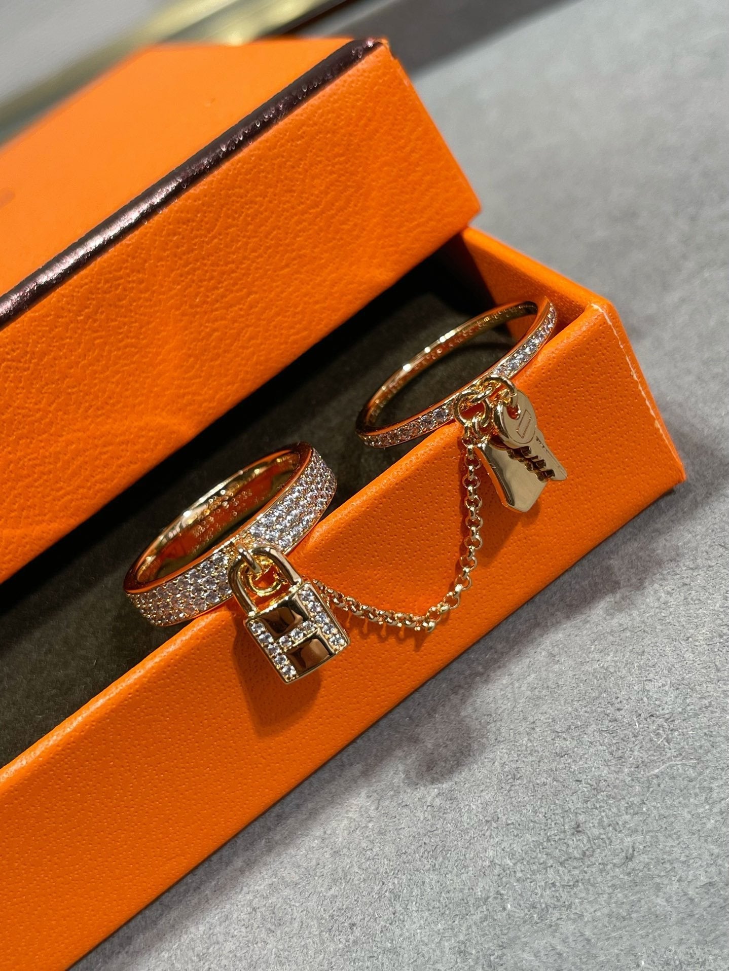 [Revel Jewelry]HM KELLY CLOCHETTE DOUBLE RING IN  WITH DIAMONDS