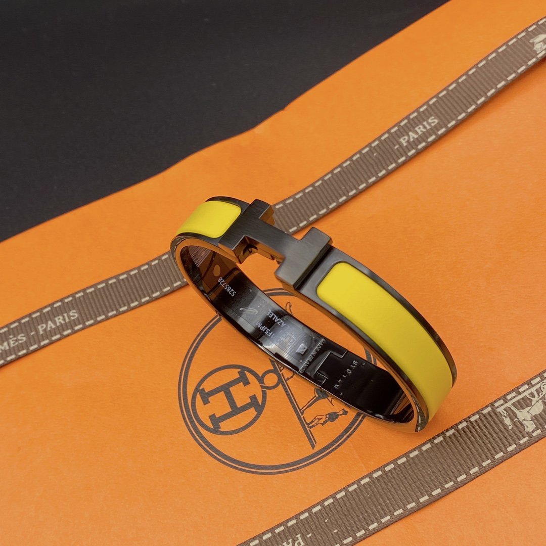 [Revel Jewelry]CLIC HM SO BLACK YELLOW BRACELET