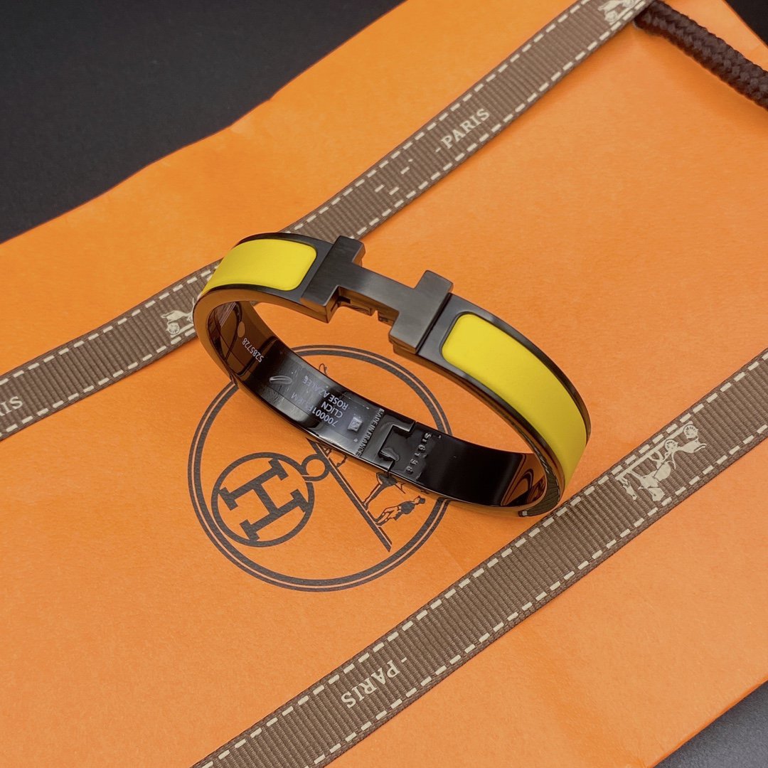 [Revel Jewelry]CLIC HM SO BLACK YELLOW BRACELET