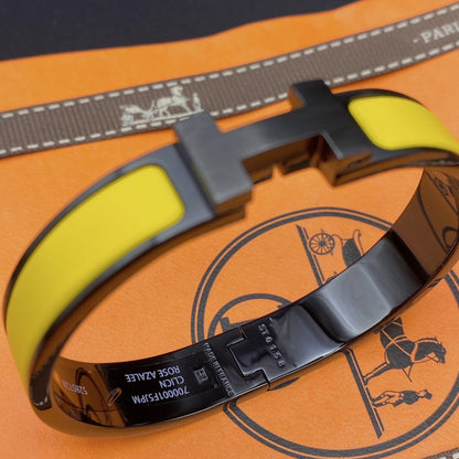 [Revel Jewelry]CLIC HM SO BLACK YELLOW BRACELET