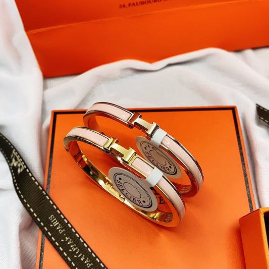 [Revel Jewelry]CLASSIC HM CLIC  PINK 8MM ENAMEL BRACELET