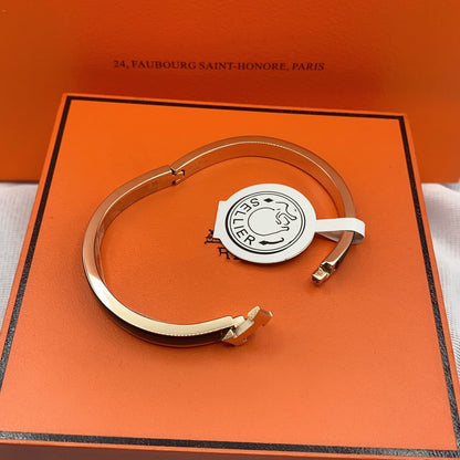 [Revel Jewelry]CLASSIC HM CLIC BLACK 8MM ENAMEL BRACELET