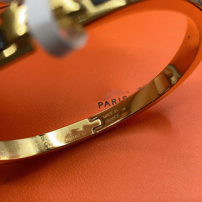 [Revel Jewelry]CLASSIC HM CLIC BLACK 8MM ENAMEL BRACELET