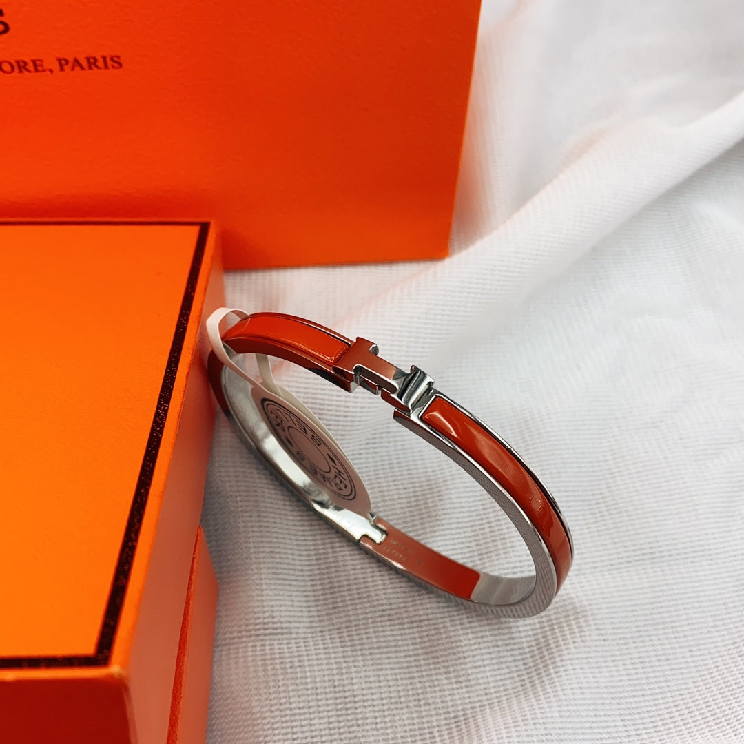 [Revel Jewelry]CLASSIC HM CLIC RED 8MM ENAMEL BRACELET